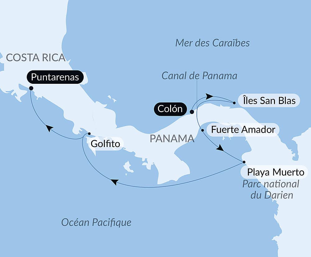 Canal de Panama et joyaux d'Amérique centrale