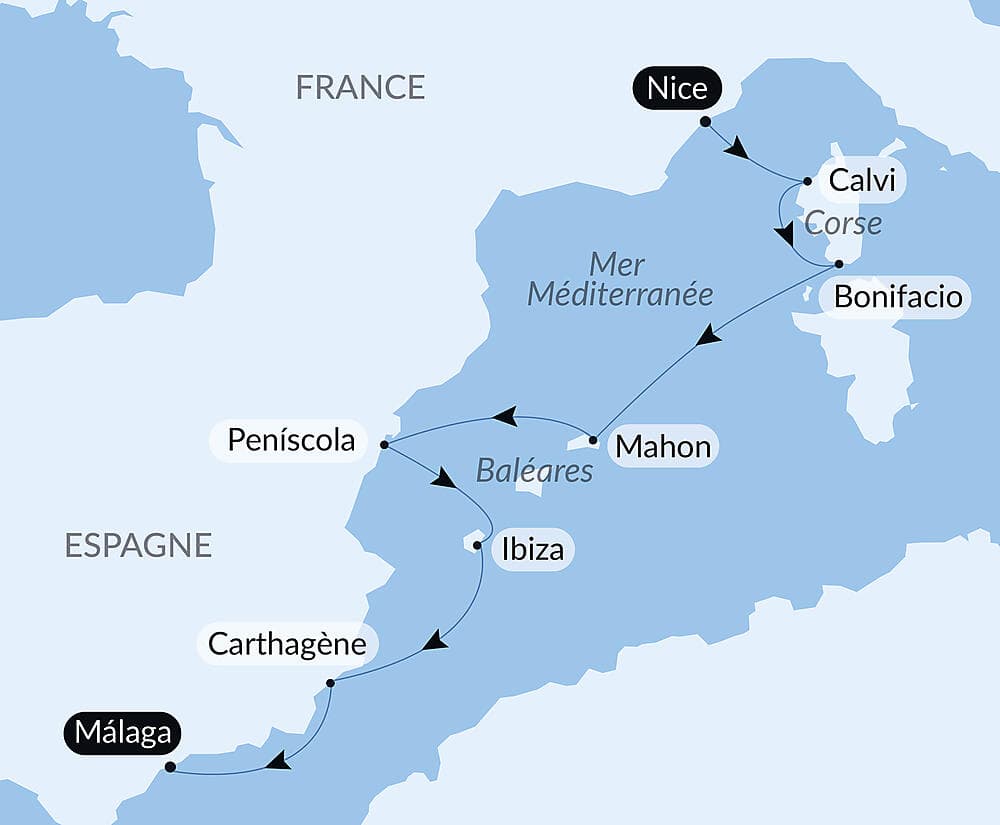 Île de Beauté et rivages ibériques