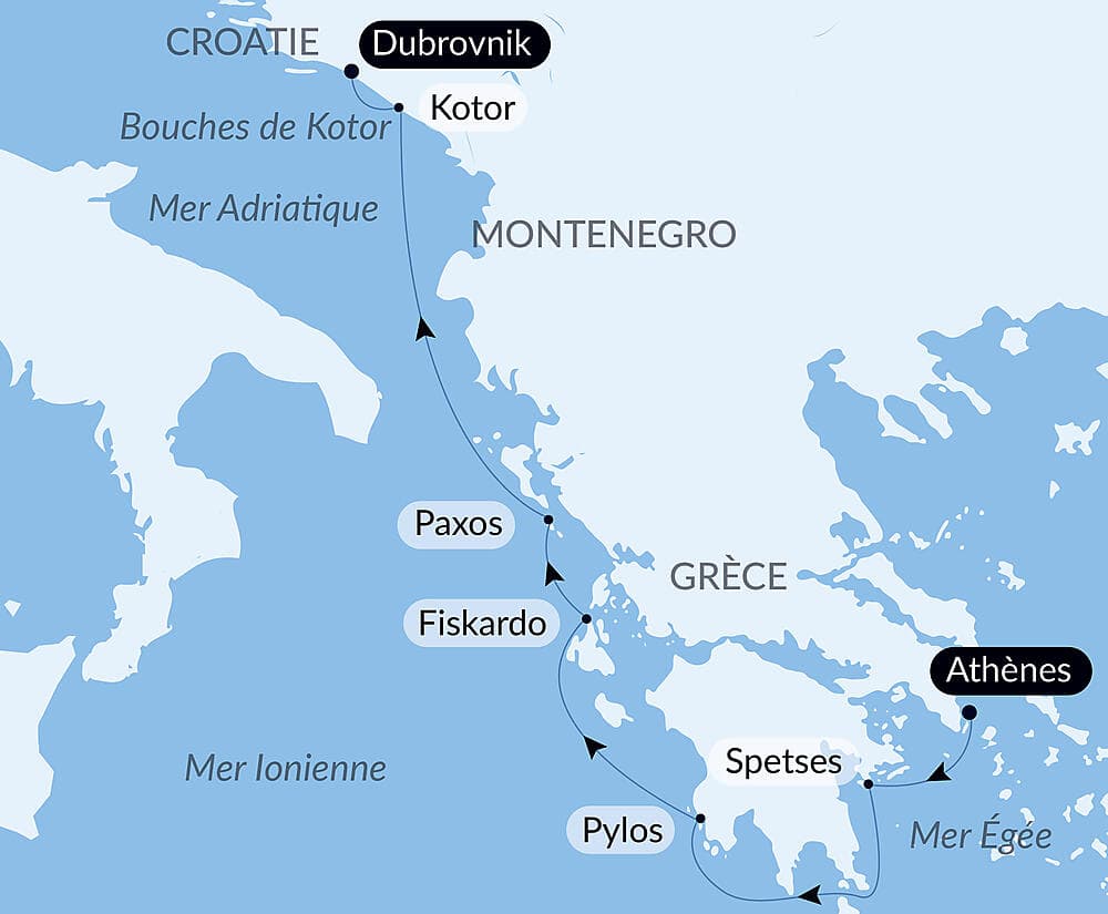 Le Ponant d’île en île, d’Athènes à Dubrovnik